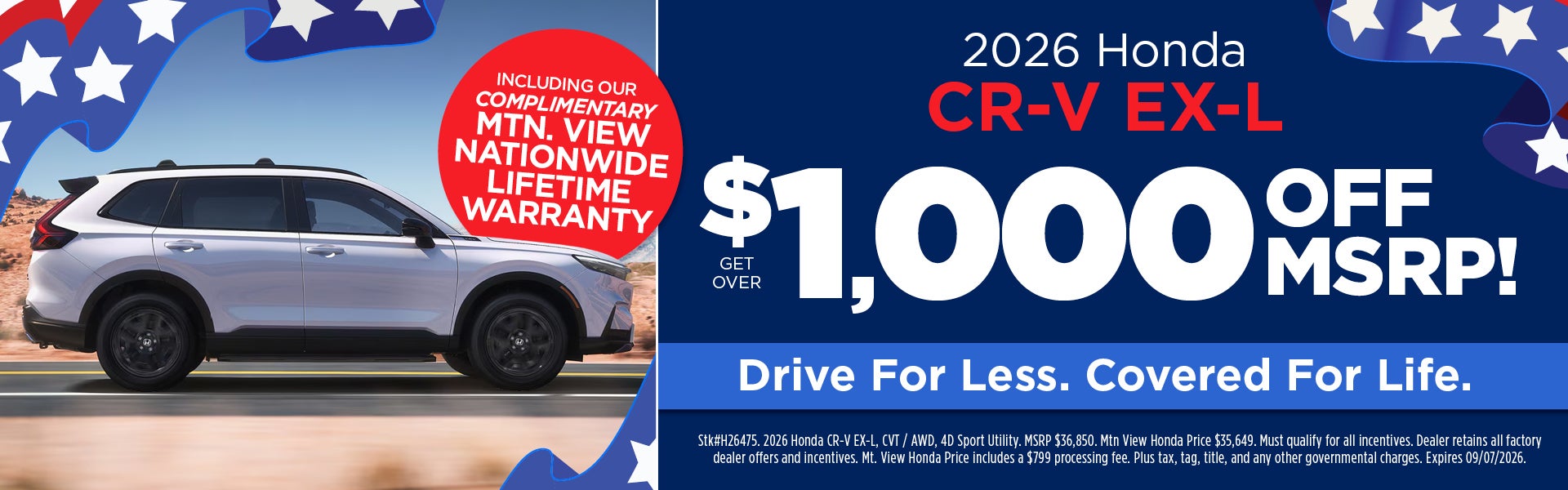 2026 Honda CR-V Offer